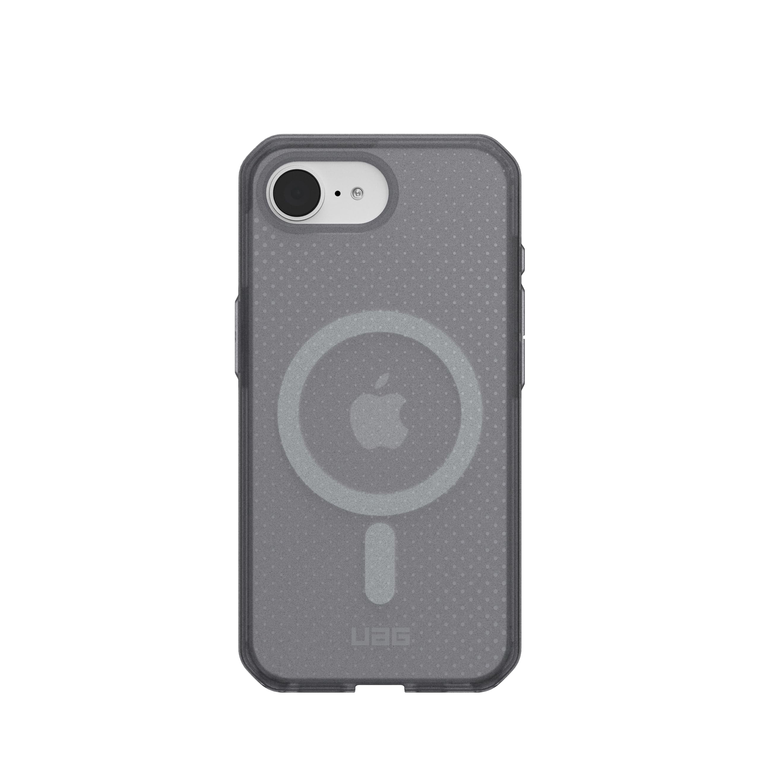 UAG iPhone 17e / iPhone 16e Case Dot - Compatible with MagSafe Rugged Lightweight Textured Clear Military Grade Drop Proof Protective Cover, Ash