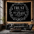 thumbnail image 6 of Trust Vertical Written With Serif Followed Smaller, Inspirational Illustration for Art Lovers, Wall Decor, Mother's Day Gift, Tapestry Wall Hanging for Dorm and Living Room, 6 of 7
