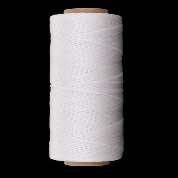 260M 150D 0.8mm Hilo Encerado Costura Costura Leathercraft , Blanco perfecl Hilo encerado para coser bricolaje