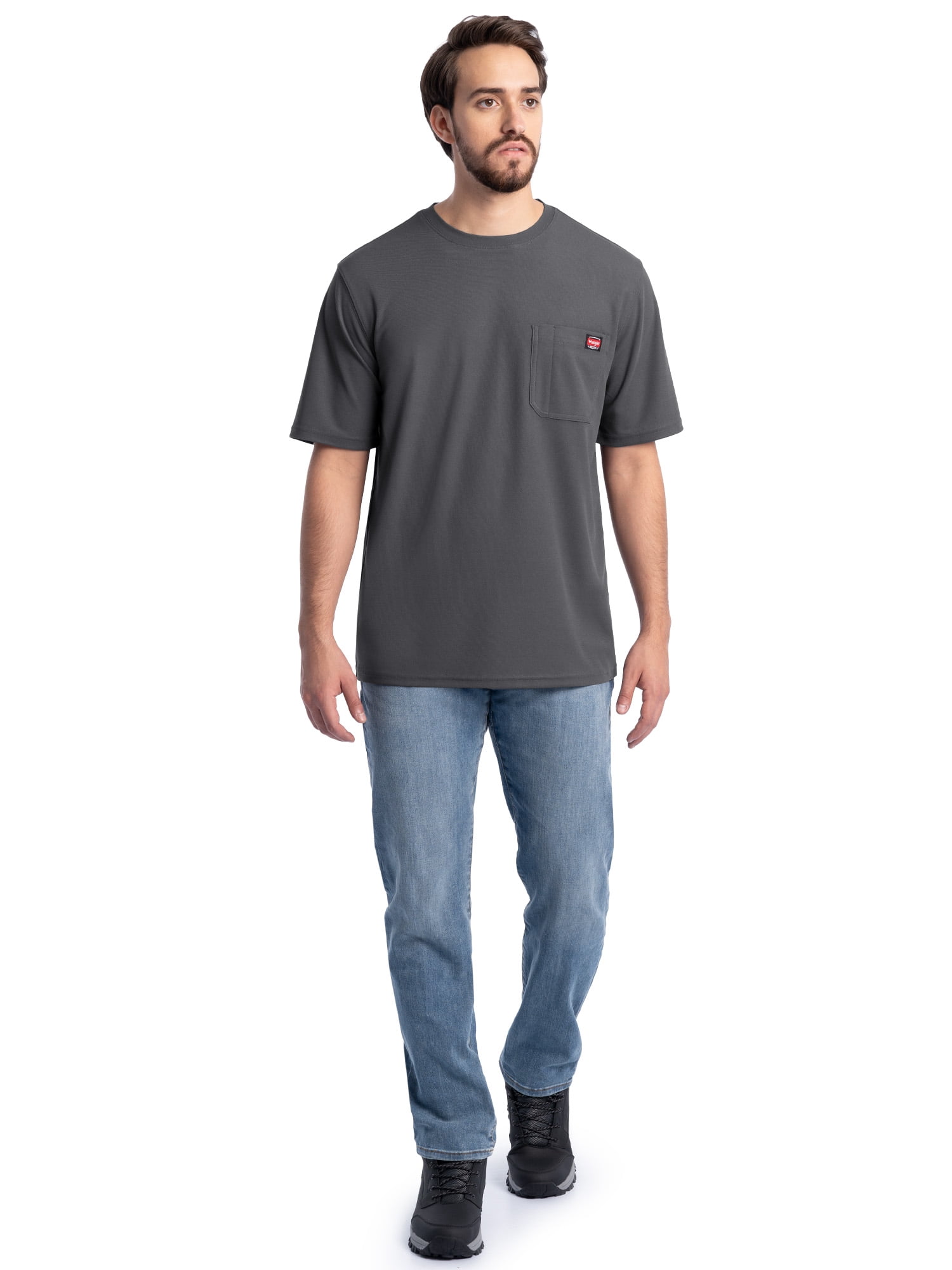 Wrangler Workwear Men's Short Sleeve UPF40 Performance Tee, Size S-3XL and XLT-2XLT