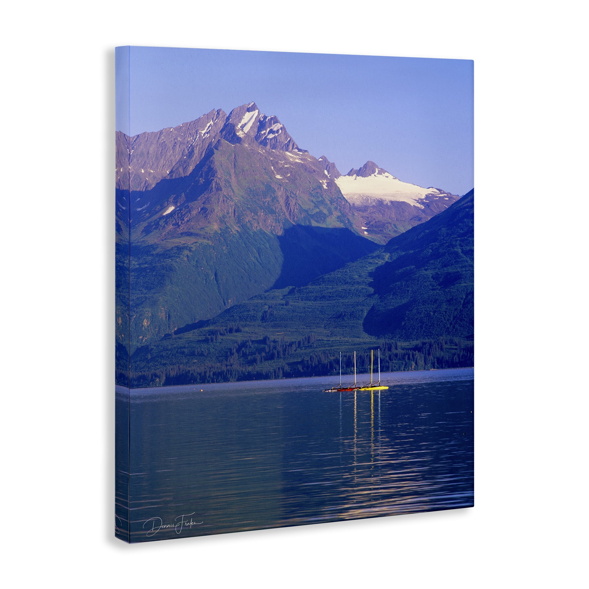 Stupell Industries Lake View Photography Landscape Photography Gallery Wrapped Canvas Art Print Wall Art, 24 x 30