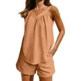thumbnail image 2 of WRKEKC 2 Piece Sets for Women, Summer Outfits for Women, Ladies' Casual Solid Color Sleeveless Tank Tops and Shorts with Pockets Pajama Sets, 2 of 8