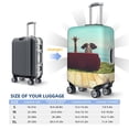 thumbnail image 6 of Daiia Elehpant And A Giraffe Looking At The Sea Luggage Cover, Thickened Washable Travel Luggage Covers, Elastic Unique Baggage Covers for 18-20 inch Luggage-Large, 6 of 9