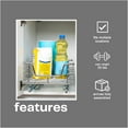 thumbnail image 6 of Household Essentials Glidez Multipurpose Chrome-Plated Steel Pull-Out/Slide-Out Storage Organizer for Under Cabinet Use - 1-Tier Design - Fits Standard Size Cabinet or Shelf, Chrome, 6 of 11