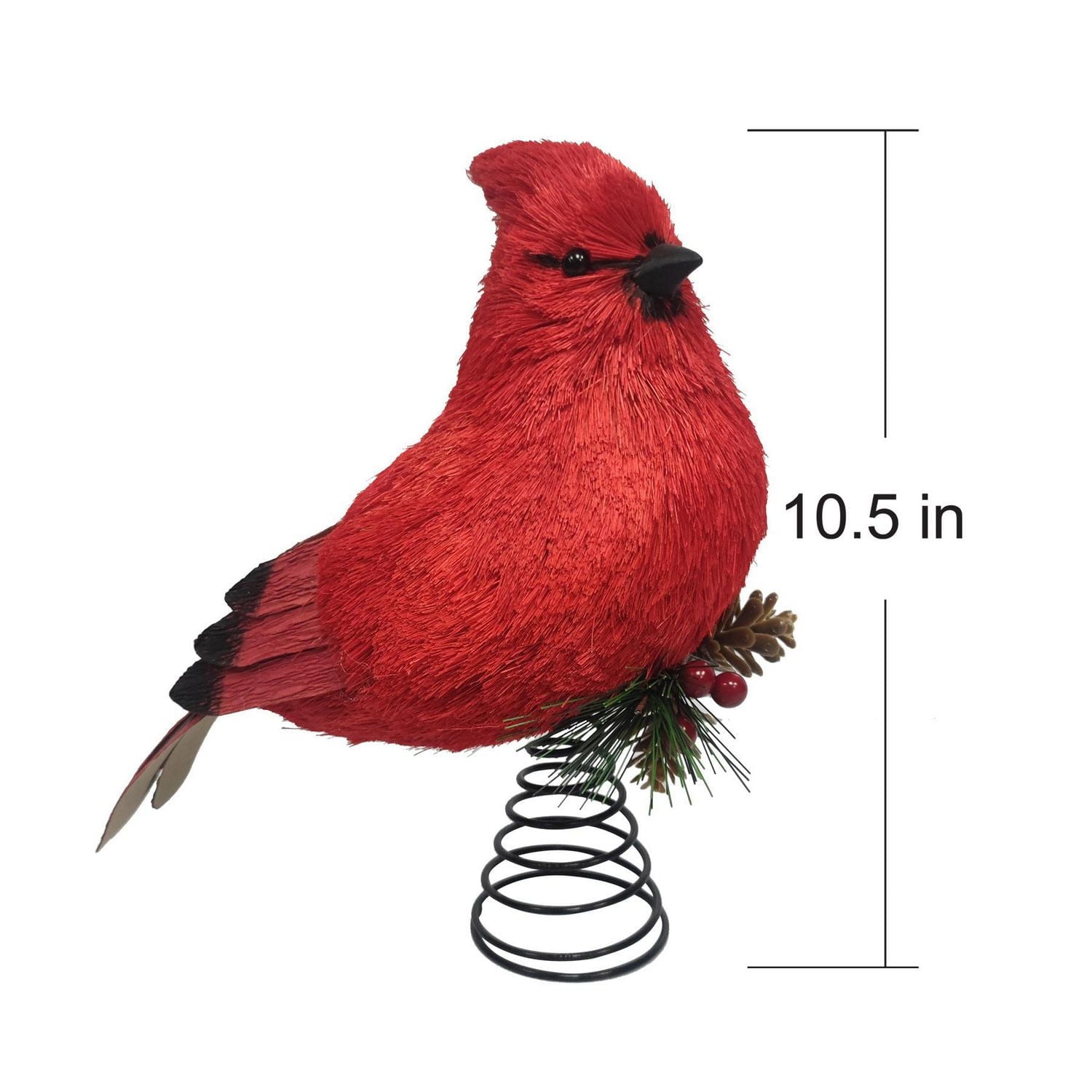 Holiday Time 10.5" Cardinal Christmas Tree Topper