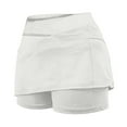 thumbnail image 3 of HZLPFO Women's Tennis Golf Skirts High Waisted with Pockets Inner Shorts for Athletic Skorts Sports Running Pickleball Skirt Women White,XL, 3 of 4