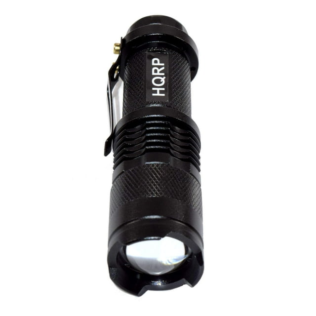 HQRP 3W Pocket Size UV Flashlight Blacklight for Night Club Hand Stamp Screening / Reading Invisible Fluorescent Inks, 365 nM + HQRP UV Meter