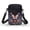 Butterfly Floral Star Pattern, variant on Psesaysky 2 Layers Cross Body Bag for Daily Use Travel, Polyester Zipper Cell Phone Purse, Black Cat Floral Theme