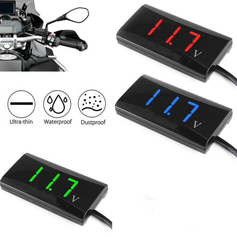12V Motorcycle Vehicle Voltmeter Voltage Gauge Panel Meter