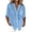 Sky Blue, variant on ManxiVoo Women's Casual Shirt Button Down Long Sleeve Blouse with Sparkle Sequin Detail and Pockets L Size Brown