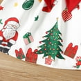 thumbnail image 5 of PatPat Toddler Girls Christmas Dress Red Bowknot Holiday Outfit Skirt,Long Sleeve Cartoon Santa Claus Xmas Gifts Casual Splicing Midi Dress Winter Clothes, 18-24 Months, 5 of 6
