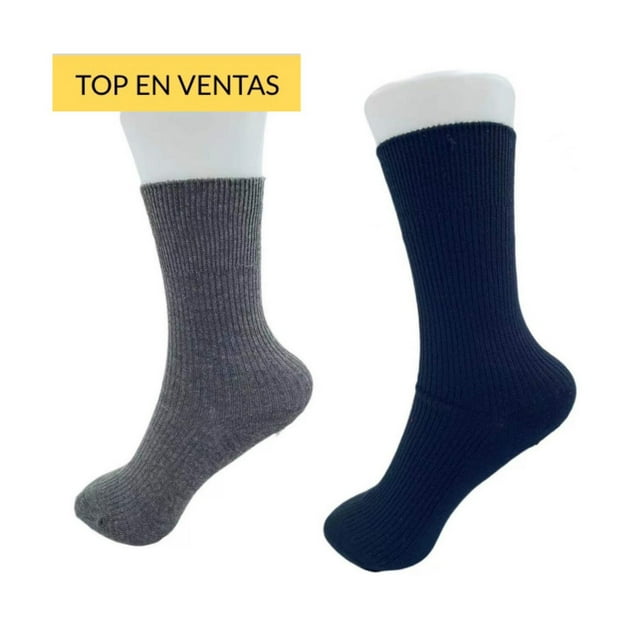 Pack de 3 pares de calcetines escolares grises y azules para niños