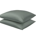 thumbnail image 6 of Ntbay 2 Pack Satin Toddler Pillowcases, Soft and Cool Travel Pillow Covers with Hidden Zipper Closure, 13" x 18", Dark Gray, 6 of 6