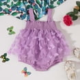 thumbnail image 2 of MIASHUI Barboteuse Robe d'Été Sans Manches Décontractée en Maille pour Bébé Filles, Violet, 12-18 Mois, 2 of 7