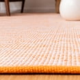 thumbnail image 4 of SAFAVIEH Montauk Bernadine Solid Braided Cotton Runner Rug, Orange, 2'3" x 8', 4 of 8