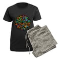 thumbnail image 5 of CafePress - Celtic Stained Glass Spiral Women's Dark Pajamas - Women's Short Sleeve Print T-Shirt and Pants Dark Cotton Pajama Set, 5 of 7