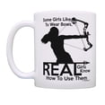 thumbnail image 2 of ThisWear Hunting Mug Some Girls Like to Wear Bows Real Girls Know How to Use Them Deer Hunting Mugs for Women Bow Hunting Gifts for Women Archery Cup Hunter Mug Coffee Mug, 2 of 4