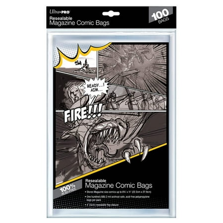 Ultra Pro - Comic Bags - Magazine Size - Resealable (100 per Pack)