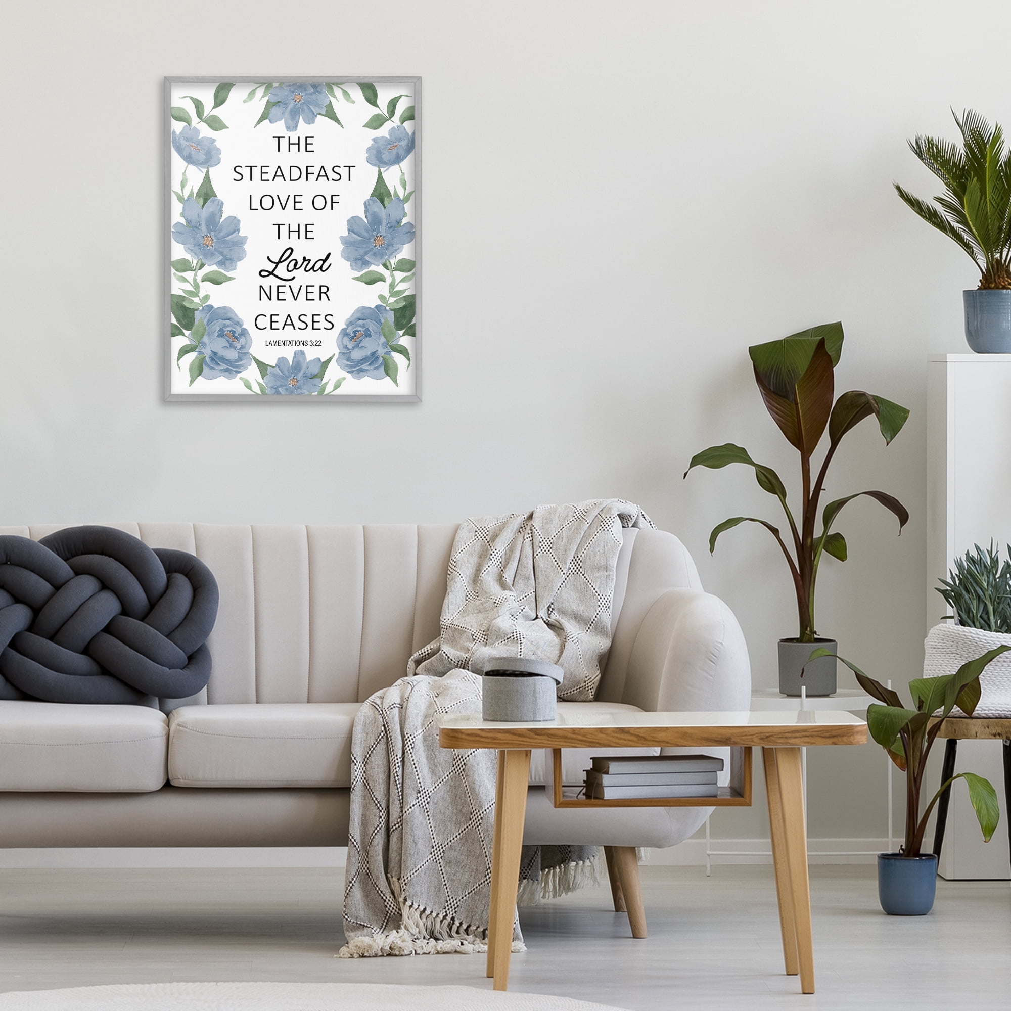 Stupell Industries Steadfast Love Of The Lord Gray Framed Giclee Art, design by Lucille Price
