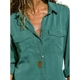 thumbnail image 3 of Gvmfive Women Long Sleeve V Neck Blouse Button Down Tunic Tops Shirt, 3 of 4