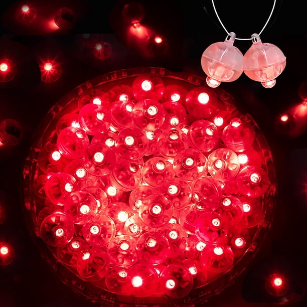 Luces LED con forma de globo ZGWJ, 100 unidades, pequeñas, para decoración de fiestas