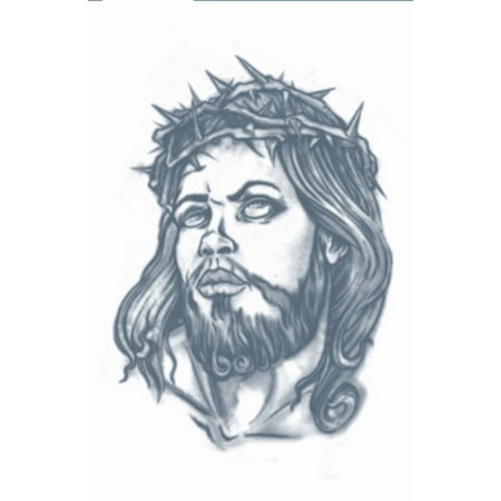 Tinsley Transfers Jesus Prison Temporary Tattoo FX, Black