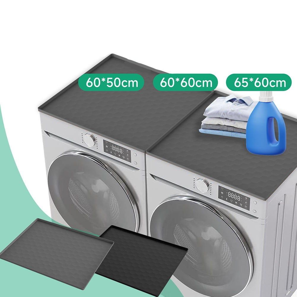 Mini Fridge Silicone Mat With Raised Edge Soft Under Refrigerator Mat Floor Protector Washable Multipurpose For Washing Machine
