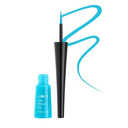 Plum Eye-Swear-By Matte Liner | Water-Proof | Quick Drying | 100% Vegan & Cruelty Free | 02 Sky High