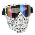 thumbnail image 2 of Off Road Skull Gooles , Skull Goggles  Practical  For Hiking Black Spots White Frame Colorful Goggles Lens, 2 of 8