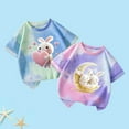 thumbnail image 2 of Jamicy T-Shirts pour Filles Mode Enfants Hauts Mignons pour Filles 2 Pcs Manches Courtes T-Shirts d'Été Mode T-Shirts Graphiques Col Rond Chandail Tee, 2 of 3