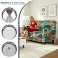 thumbnail image 4 of TSOVTHRID Boho Mandala Floral Print Reclining Loveseat Cover Stretch Love Seat Couch Covers with Elastic Bottom 6 Pieces Washable Reclining Loveseat Slipcover for Pets, 4 of 7