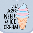 thumbnail image 4 of Inktastic All You Need is Ice Cream with Ice Cream Cone Boys or Girls Baby Bib, 4 of 4