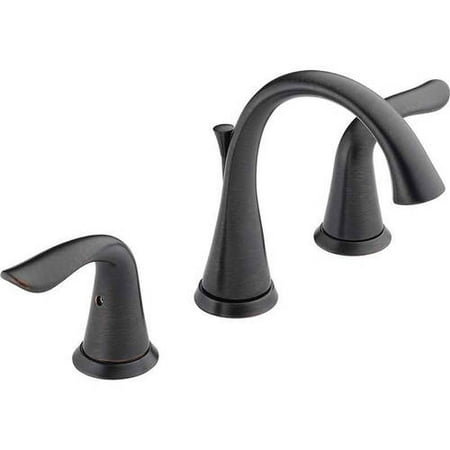 Lahara 2 Handle Delta Lahara Lavatory Faucet with Metal Lever Handles and Metal Pop-Up, Available in Various Colors ()