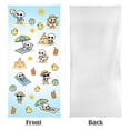 thumbnail image 6 of Summerween Skeleton Beach Towel, Cute Chilling Skeleton Print with Rubber Duck & Beach Ball, Quick Dry Lightweight Towel for Beach Pool, 29x58in, 6 of 7