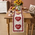 thumbnail image 2 of Red Valentine's Day Table Runner 108 Inches Long Farmhouse Dress Scarves, Love Heart Roses Romantic Rustic Dining Tablerunner for Coffee Table/Kitchen Island/Party Décor, 13" x 108", 2 of 8