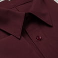 thumbnail image 2 of Gentlemens Collection Men's 1916FC French Cuff Solid Dress Shirt - Burgundy - 16 6-7, 2 of 2