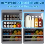 TACOOL Refrigerator with Top Freezer 2.4Cu.ft Two Door Small Mini Fridge for Person Use with Egg tray, White