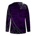 thumbnail image 5 of SOOMLON Womens Halloween Costumes Gothic Clothing Vintage Halloween Sweatshirts for Women Long Sleeve Crewneck Horror Top Sexy Halloween Costumes Halloween Pumpkin Sweatshirt Purple L, 5 of 5