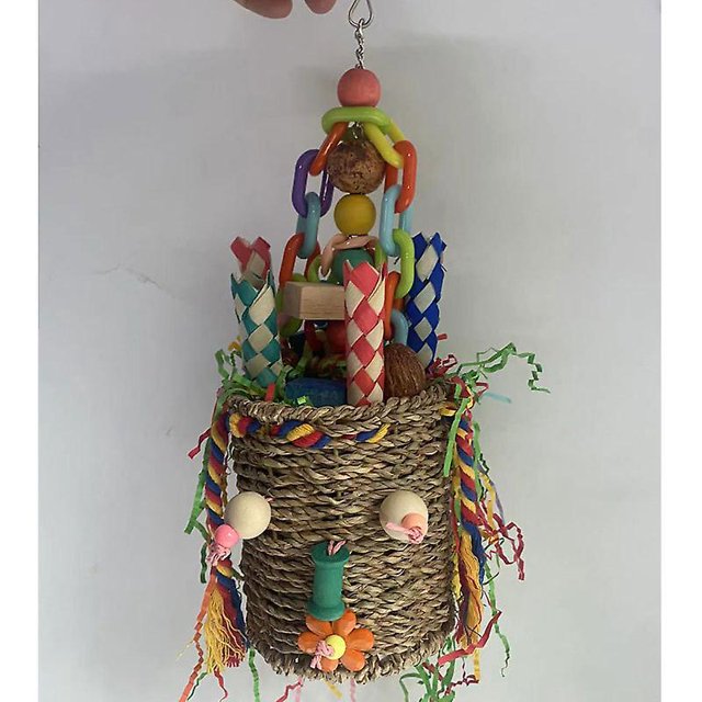 Juguetes para buscar comida Sincero cesta de pastos marinos para pájaros