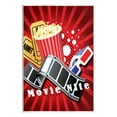 thumbnail image 3 of Stupell Industries Movie Nite Striped Vintage Cinema Popcorn Sign Graphic Art Unframed Art Print Wall Art, Design by Yvonne Coleman Burney, 3 of 5
