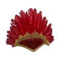 thumbnail image 3 of Bewildely Large Feather Headdress Head Accessories Stage Fancy Dress Cosplay Kits de decoración para fiestas Rojo 50x23 cm, 3 of 6