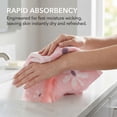 thumbnail image 4 of REGALWOVEN Pure Cotton Daisy Pattern Hand Towel, Ultra Soft, Highly Absorbent, Decorative Floral Design, 1 Pack for Bathroom, Kitchen, Gym, Spa Pink 29" x 13", 4 of 7