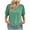 Green, variant on Annhoo Womens Summer Tops Casual Cozy V Neck Short Sleeve Shirts Loose Side Slit Texture Knit Blouse Tees