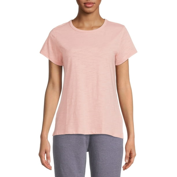 Time & Tru Women's Slub Crew TShirt