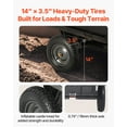 thumbnail image 6 of VEVOR Garden Utility Trailer, 10 Cu. ft & 500lbs Capacity, Tow Behind Steel Dump Cart with 14" Tires, Heavy Duty Yard Trailers for ATV, UTV, 6 of 10