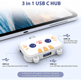 thumbnail image 2 of Usb C Hub, 3 Port Usb Hub With 1 Usb 3.0 And 2 Usb 2.0, Laptop Adapter, Apple Macbook Pro/air, Imac, Ipad Pro, Ipad Mini 6, Surface Pro And Other Type, 2 of 5