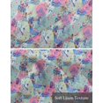 thumbnail image 6 of Abstract Floral Linen Curtain Valance for Bedroom/Bathroom/Kitchen/Office/Living/Dining Room Windows,Contemporary Street Art Pink Blue Art Rod Pocket Topper Drapes Decorative Cafe Drapery Panel 54x18, 6 of 6
