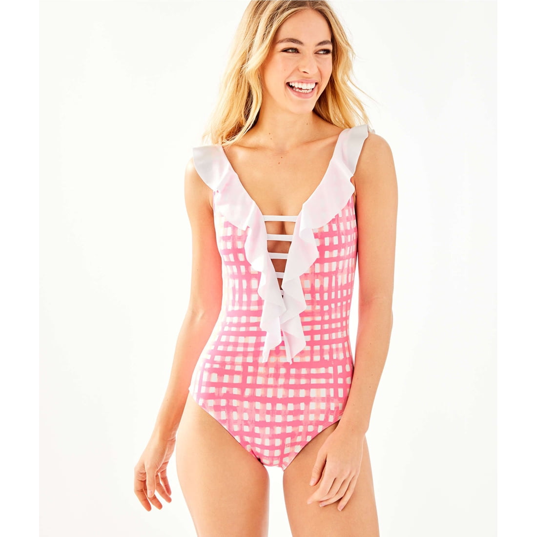 lilly pulitzer gingham swimsuit