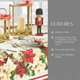 thumbnail image 3 of Elrene Home Fashions Red and White Poinsettias Tablecloth, 52"x70", Multi, 3 of 7
