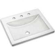 American Standard 0643.008 21" Drop-In Bathroom Sink - White